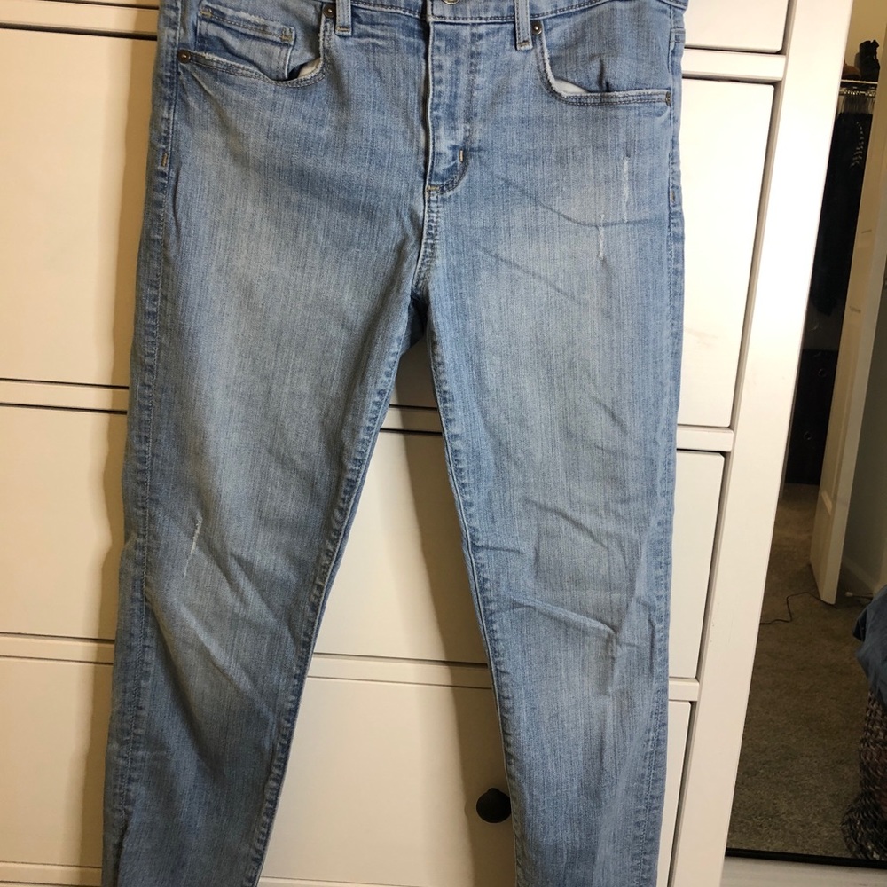 Frayed Straight Leg Jeans